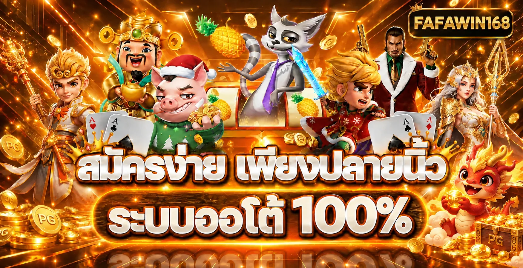 แบนเนอร์ FAFAWIN168 สมัครง่ายและระบบอัตโนมัติ